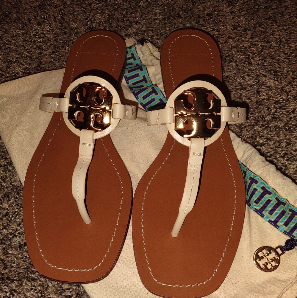*SOLD* Tory Burch mini Miller metal square toe san